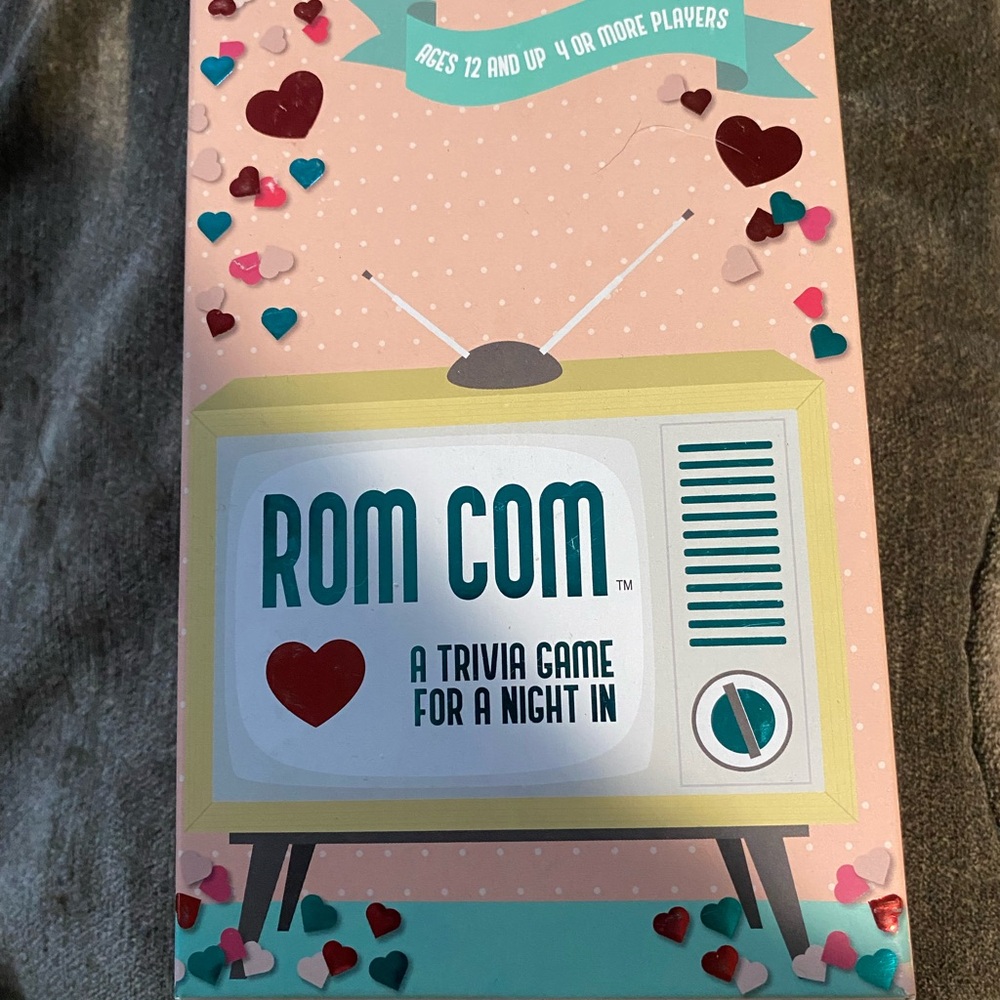 Rom Com Trivia Game - Pink and Teal